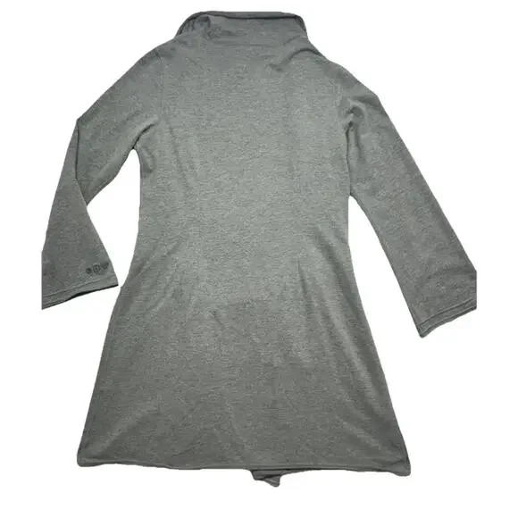 Lucky Brand Womens Large Robe Gray Wrap Style Short Tie Inside Belt - Picture 7 of 9